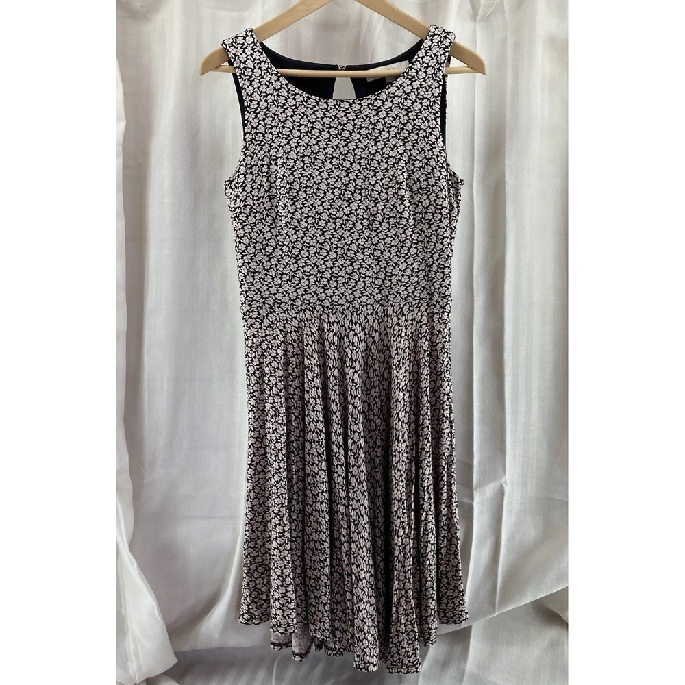 LOFT Black Floral Shirt Dress, Size S